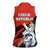 Czech Republic Women Sleeveless Polo Shirt with Red Black Blue Brushstroke Design and National Lion - Wonder Print Shop