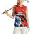 Czech Republic Women Sleeveless Polo Shirt with Red Black Blue Brushstroke Design and National Lion - Wonder Print Shop