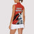 Czech Republic Women Sleeveless Polo Shirt with Red Black Blue Brushstroke Design and National Lion - Wonder Print Shop