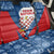 Czech Republic Back Car Seat Cover with Blue Red Folk Pattern Design and National Lion Emblem - Wonder Print Shop