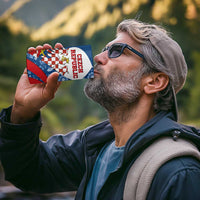 Czech Republic 4 in 1 Can Cooler Tumbler with Blue Red Folk Pattern Design and National Lion Emblem - Wonder Print Shop
