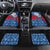 Czech Republic Car Mats with Blue Red Folk Pattern Design and National Lion Emblem - Wonder Print Shop