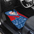 Czech Republic Car Mats with Blue Red Folk Pattern Design and National Lion Emblem - Wonder Print Shop