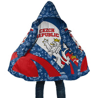 Czech Republic Cloak with Blue Red Folk Pattern Design and National Lion Emblem - Wonder Print Shop