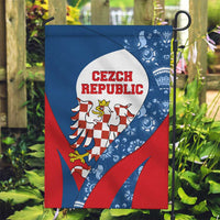 Czech Republic Garden Flag with Blue Red Folk Pattern Design and National Lion Emblem - Wonder Print Shop