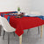 Czech Republic Tablecloth with Blue Red Folk Pattern Design and National Lion Emblem - Wonder Print Shop
