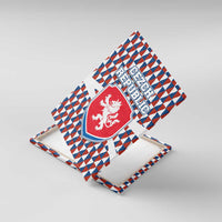 Czech Republic Canvas Wall Art with Red Blue Geometric Design and National Lion Shield - Wonder Print Shop