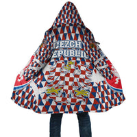 Czech Republic Cloak with Red Blue Geometric Design and National Lion Shield - Wonder Print Shop