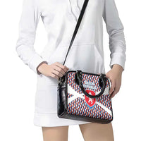 Czech Republic Shoulder Handbag with Red Blue Geometric Design and National Lion Shield - Wonder Print Shop