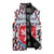 Czech Republic Sleeveless Puffer Jacket with Red Blue Geometric Design and National Lion Shield - Wonder Print Shop