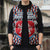 Czech Republic Sleeveless Puffer Jacket with Red Blue Geometric Design and National Lion Shield - Wonder Print Shop