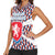 Czech Republic Women Sleeveless Polo Shirt with Red Blue Geometric Design and National Lion Shield - Wonder Print Shop