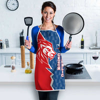 Czech Republic Apron with Red Blue Modern Lion Design and Geometric Flag - Wonder Print Shop