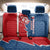 Czech Republic Back Car Seat Cover with Red Blue Modern Lion Design and Geometric Flag - Wonder Print Shop