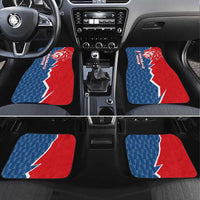 Czech Republic Car Mats with Red Blue Modern Lion Design and Geometric Flag - Wonder Print Shop