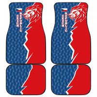 Czech Republic Car Mats with Red Blue Modern Lion Design and Geometric Flag - Wonder Print Shop