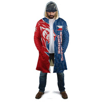 Czech Republic Cloak with Red Blue Modern Lion Design and Geometric Flag - Wonder Print Shop