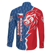 Czech Republic Family Matching Puletasi and Hawaiian Shirt with Red Blue Modern Lion Design and Geometric Flag - Wonder Print Shop