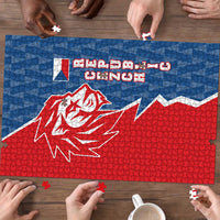 Czech Republic Puzzle with Red Blue Modern Lion Design and Geometric Flag - Wonder Print Shop