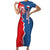 Czech Republic Short Sleeve Bodycon Dress with Red Blue Modern Lion Design and Geometric Flag - Wonder Print Shop