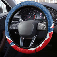 Czech Republic Steering Wheel Cover with Red Blue Modern Lion Design and Geometric Flag - Wonder Print Shop