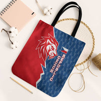 Czech Republic Tote Bag with Red Blue Modern Lion Design and Geometric Flag - Wonder Print Shop