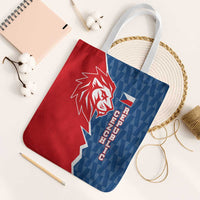 Czech Republic Tote Bag with Red Blue Modern Lion Design and Geometric Flag - Wonder Print Shop