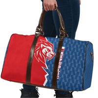 Czech Republic Travel Bag with Red Blue Modern Lion Design and Geometric Flag - Wonder Print Shop