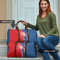 Czech Republic Travel Bag with Red Blue Modern Lion Design and Geometric Flag - Wonder Print Shop
