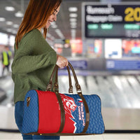 Czech Republic Travel Bag with Red Blue Modern Lion Design and Geometric Flag - Wonder Print Shop