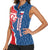 Czech Republic Women Sleeveless Polo Shirt with Red Blue Modern Lion Design and Geometric Flag - Wonder Print Shop