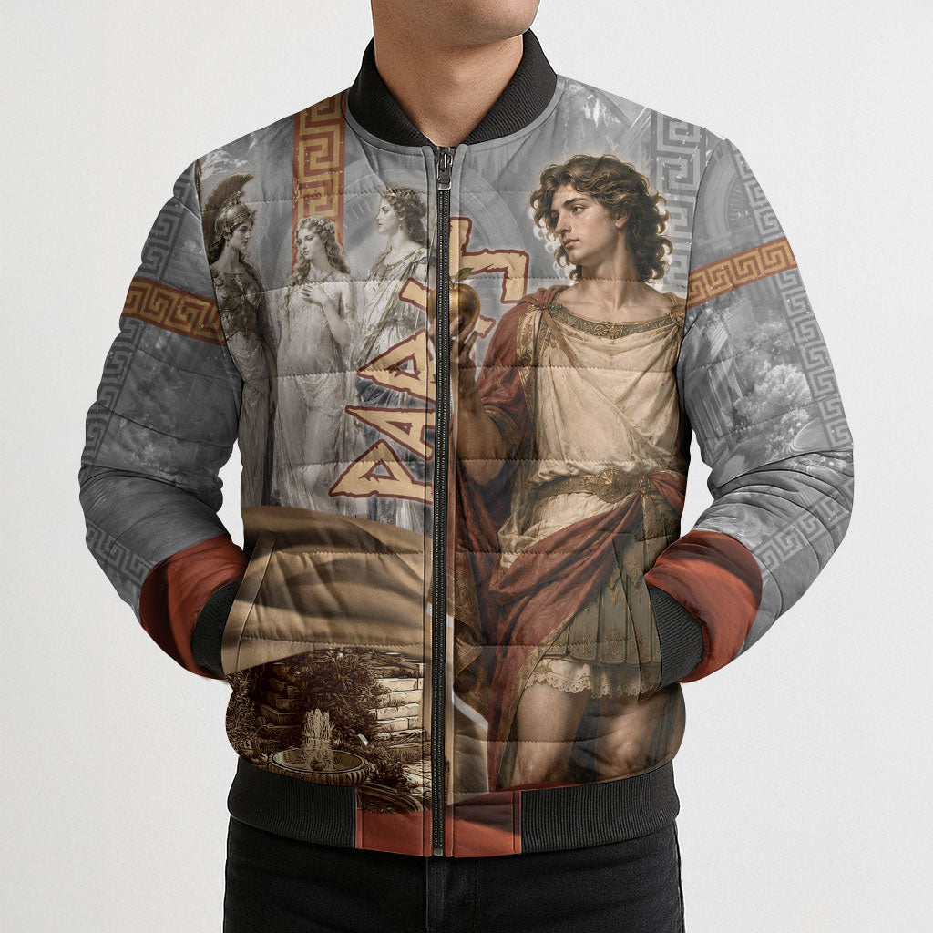 Judgement of Paris Bomber Puffer Jacket Ancient Greek Mythology Classical Painting