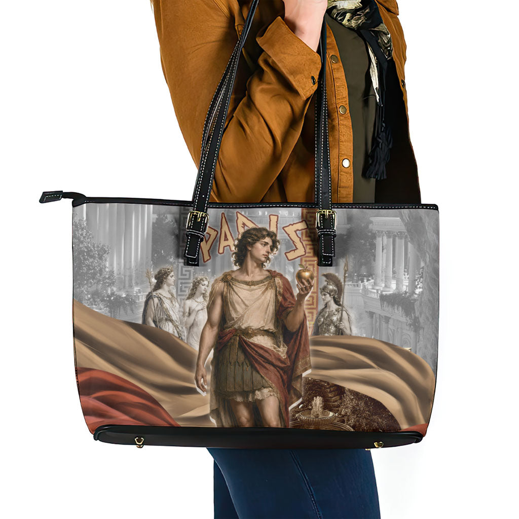 Judgement of Paris Leather Tote Bag Ancient Greek Mythology Classical Painting