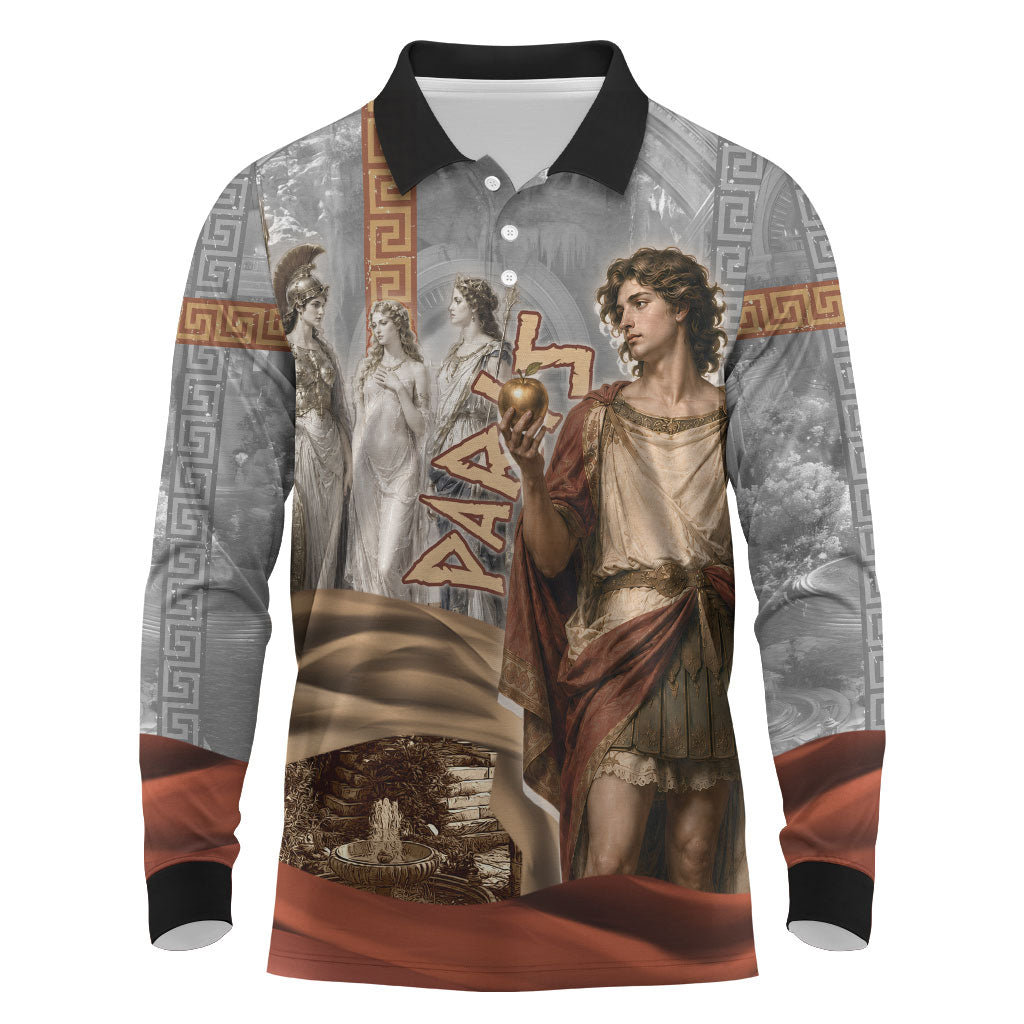 Judgement of Paris Long Sleeve Polo Shirt Ancient Greek Mythology Classical Painting