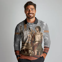 Judgement of Paris Long Sleeve Polo Shirt Ancient Greek Mythology Classical Painting