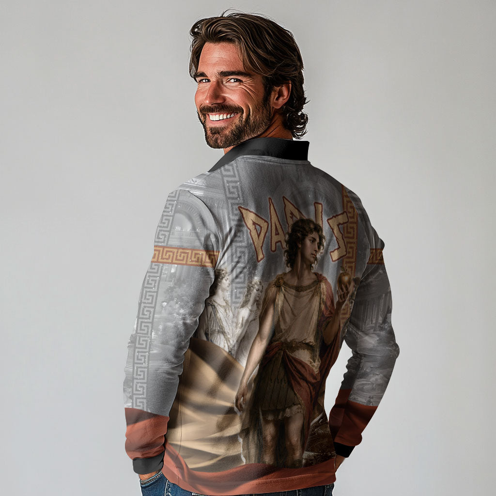 Judgement of Paris Long Sleeve Polo Shirt Ancient Greek Mythology Classical Painting