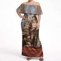 Judgement of Paris Off Shoulder Maxi Dress Ancient Greek Mythology Classical Painting