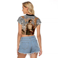 Judgement of Paris Raglan Cropped T Shirt Ancient Greek Mythology Classical Painting