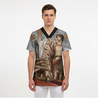 Judgement of Paris Scrub Top Ancient Greek Mythology Classical Painting