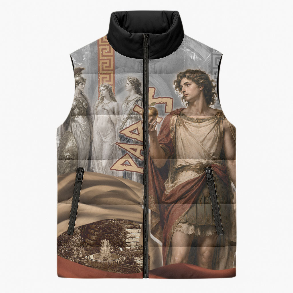 Judgement of Paris Sleeveless Puffer Jacket Ancient Greek Mythology Classical Painting