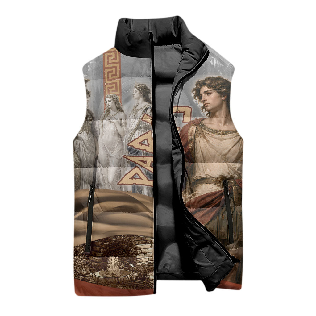 Judgement of Paris Sleeveless Puffer Jacket Ancient Greek Mythology Classical Painting
