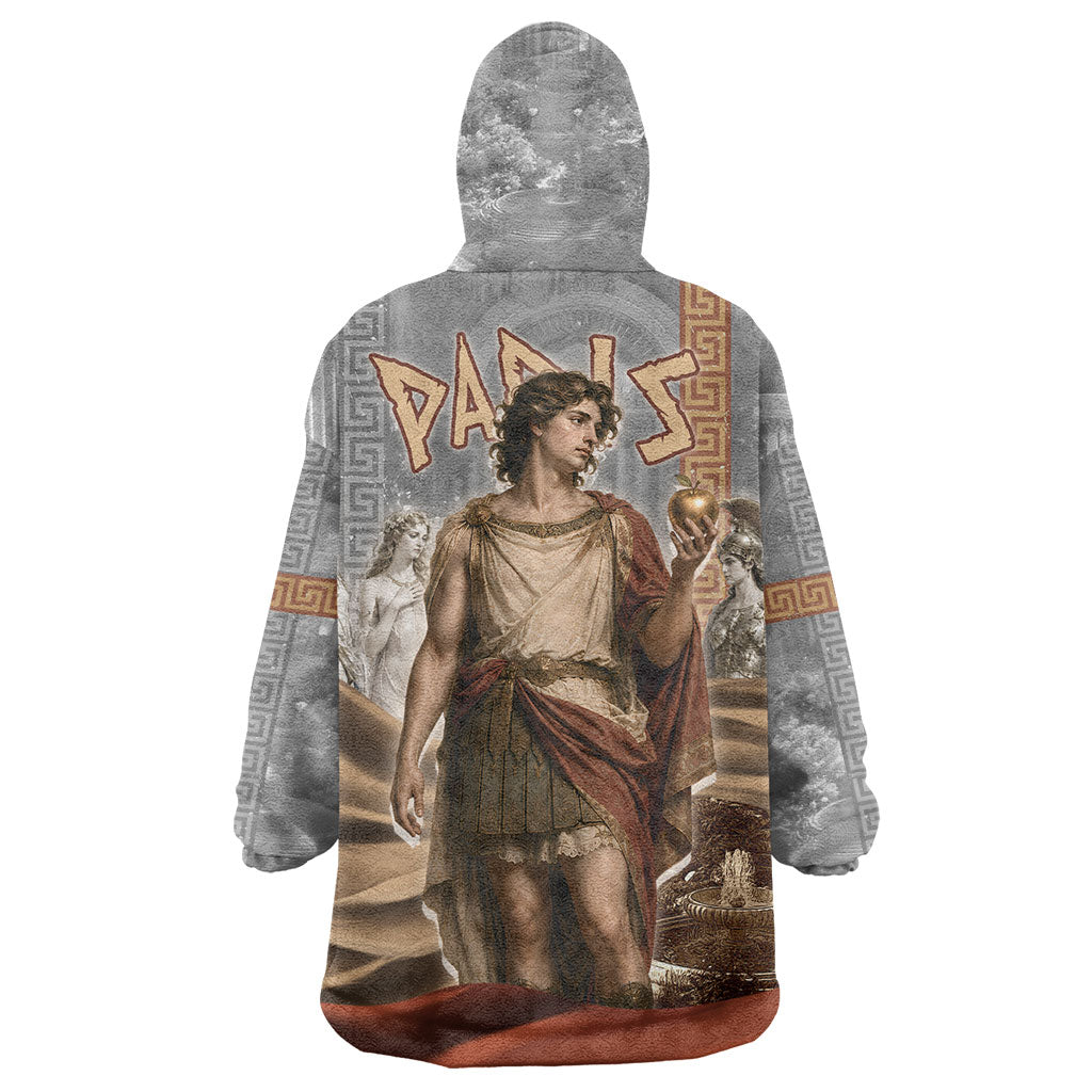 Judgement of Paris Wearable Blanket Hoodie Ancient Greek Mythology Classical Painting