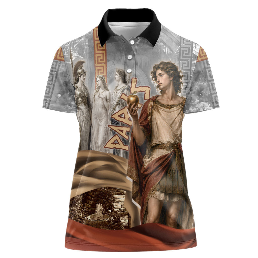 Judgement of Paris Women Polo Shirt Ancient Greek Mythology Classical Painting
