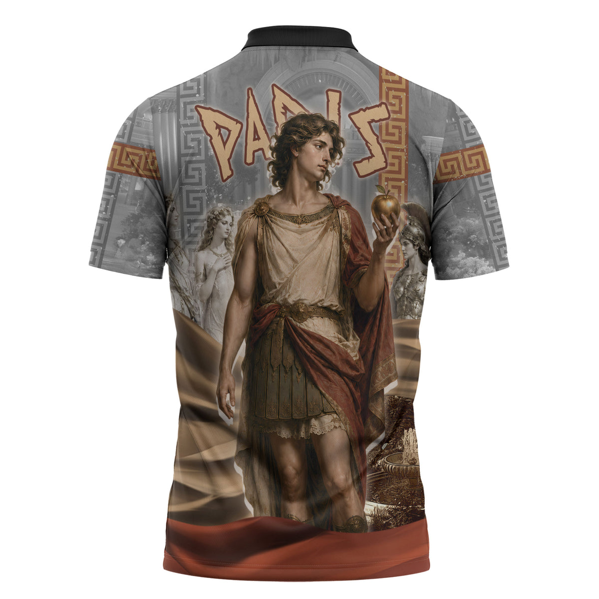 Judgement of Paris Zipper Polo Shirt Ancient Greek Mythology Classical Painting