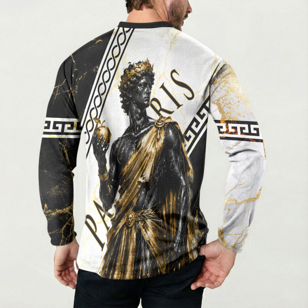 Paris Of Troy Button Sweatshirt Golden Apple Ancient Greek Mythology