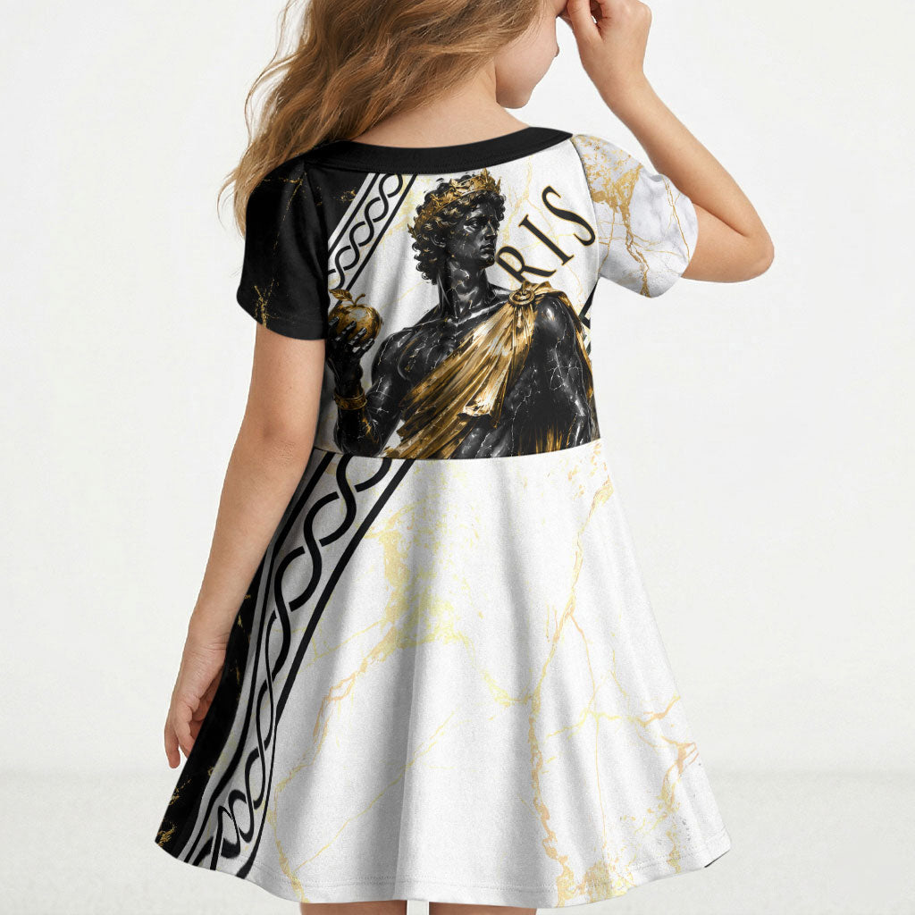Paris Of Troy Kid Short Sleeve Dress Golden Apple Ancient Greek Mythology