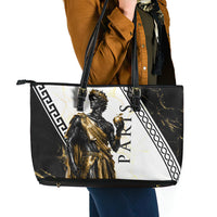 Paris Of Troy Leather Tote Bag Golden Apple Ancient Greek Mythology