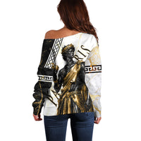 Paris Of Troy Off Shoulder Sweater Golden Apple Ancient Greek Mythology
