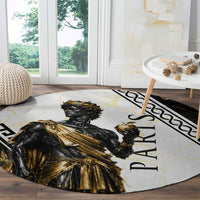 Paris Of Troy Round Carpet Golden Apple Ancient Greek Mythology