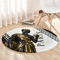 Paris Of Troy Round Carpet Golden Apple Ancient Greek Mythology